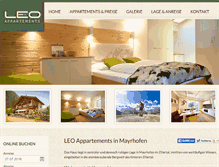 Tablet Screenshot of leo-appartements.at